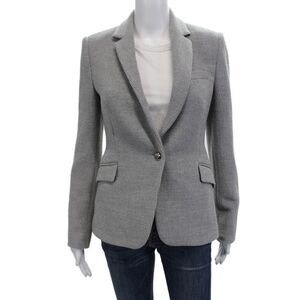 Zara Woman Womens Single Button Blazer Jacket Grey Size Medium